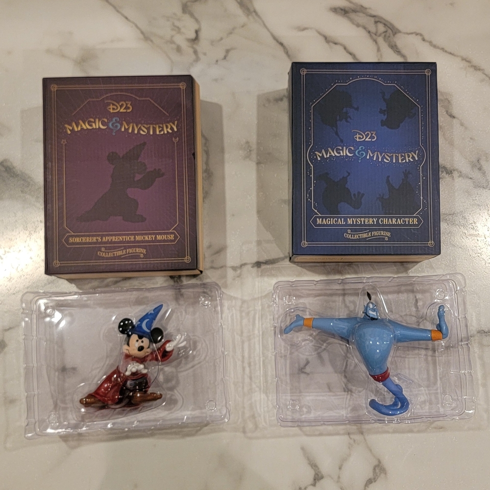D23 Magic & Mystery Figurines (Sorcerer Mickey & Genie) - 2024